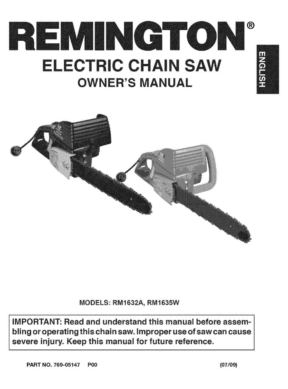 remington electric chainsaw parts diagram