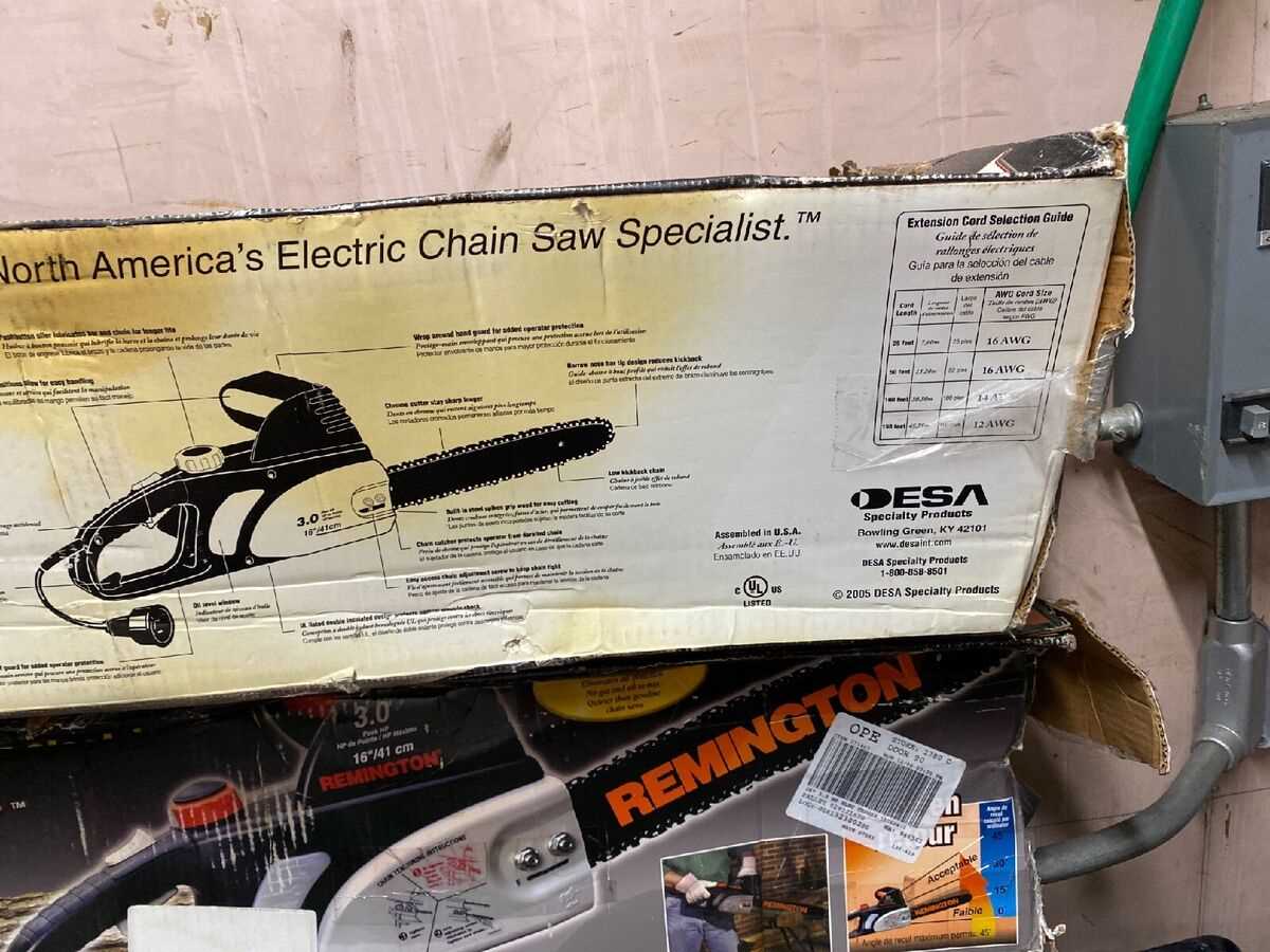 remington electric chainsaw parts diagram