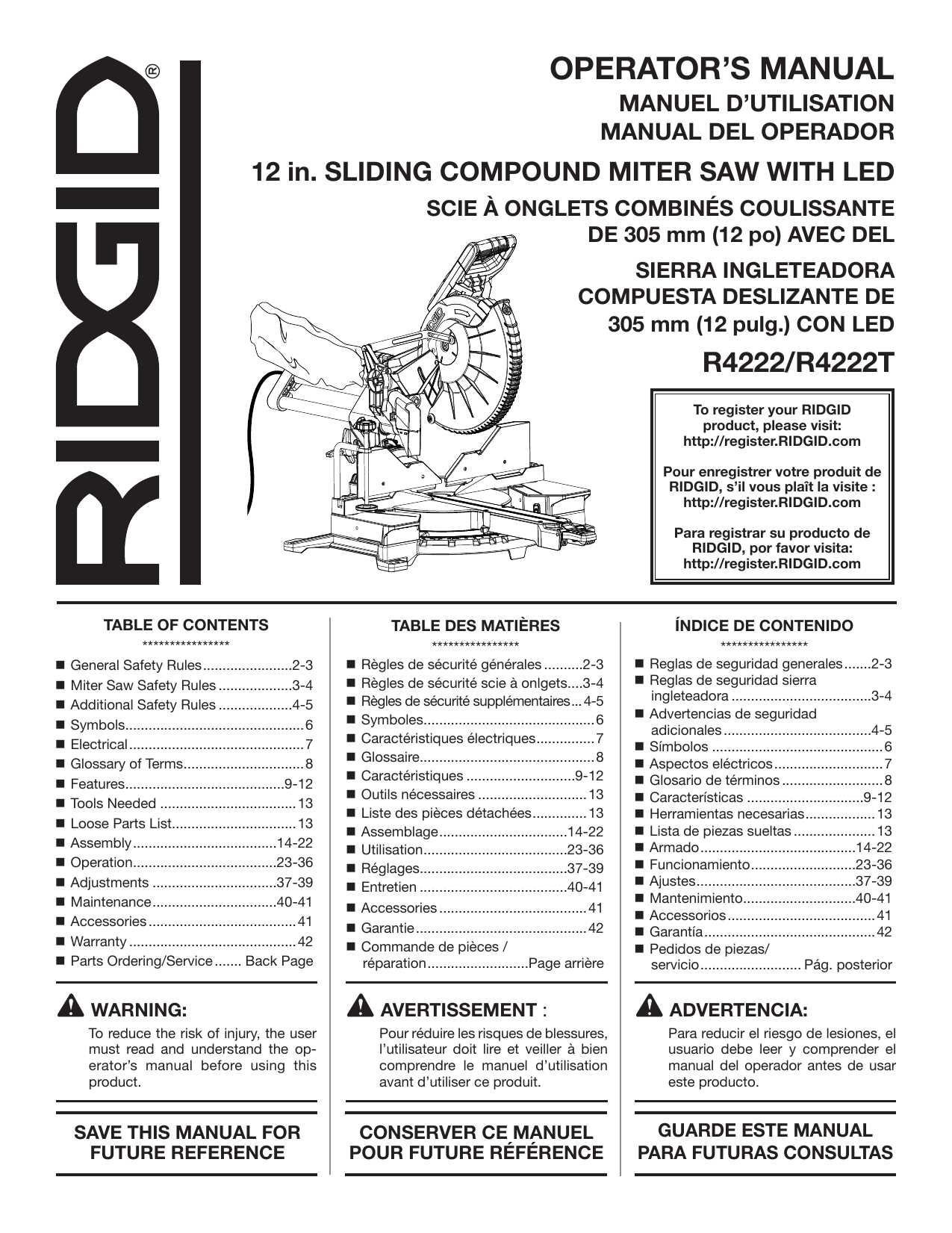 ridgid r4222 parts diagram