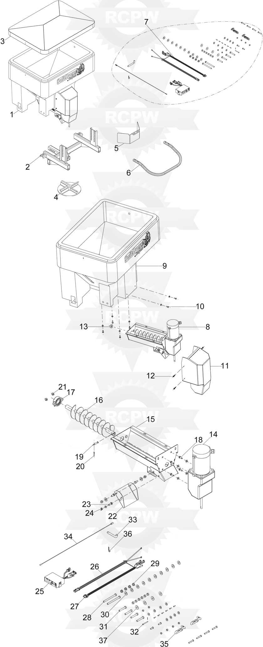 saltdogg spreader parts diagram