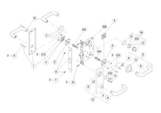 schlage mortise lock parts diagram