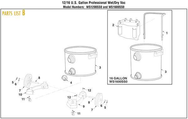 shop vac parts diagram