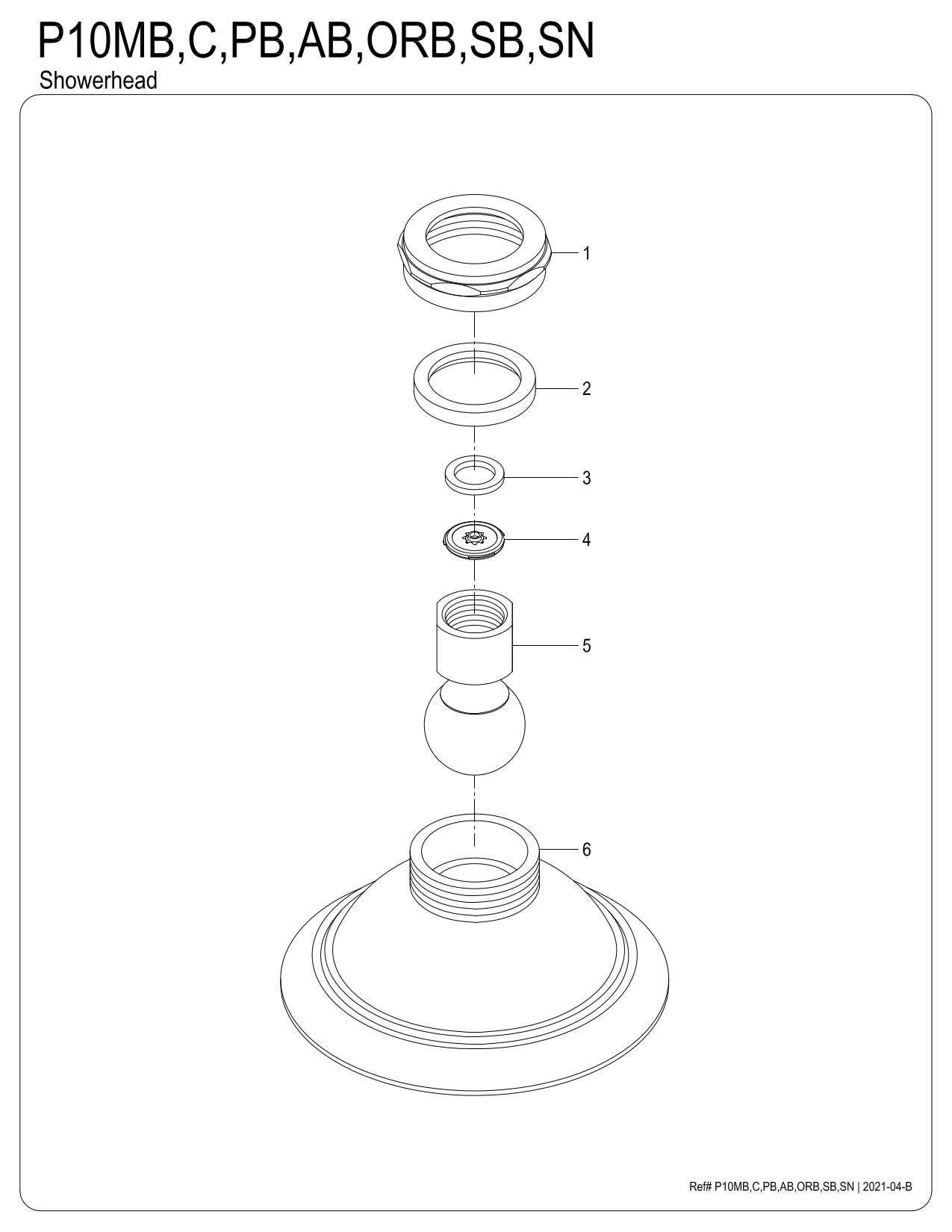 shower head parts diagram