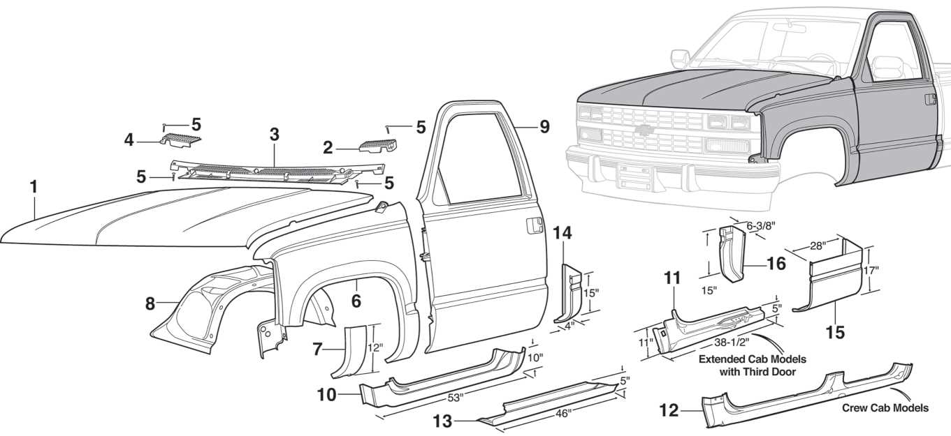 silverado parts diagram