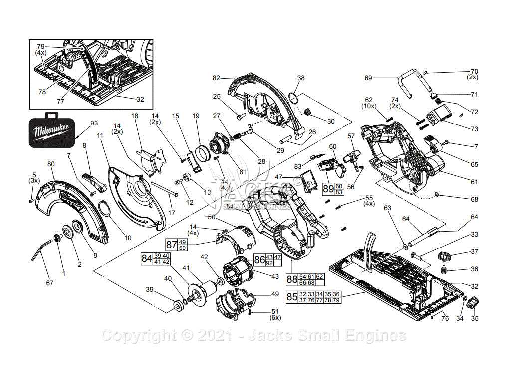 skil saw parts diagram