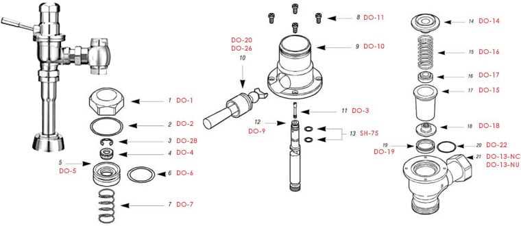 sloan valve parts diagram