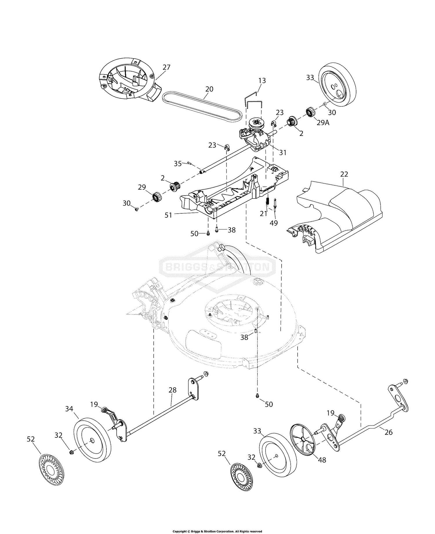 snapper self propelled lawn mower parts diagram