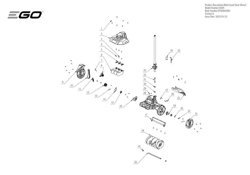 snow blower parts diagram