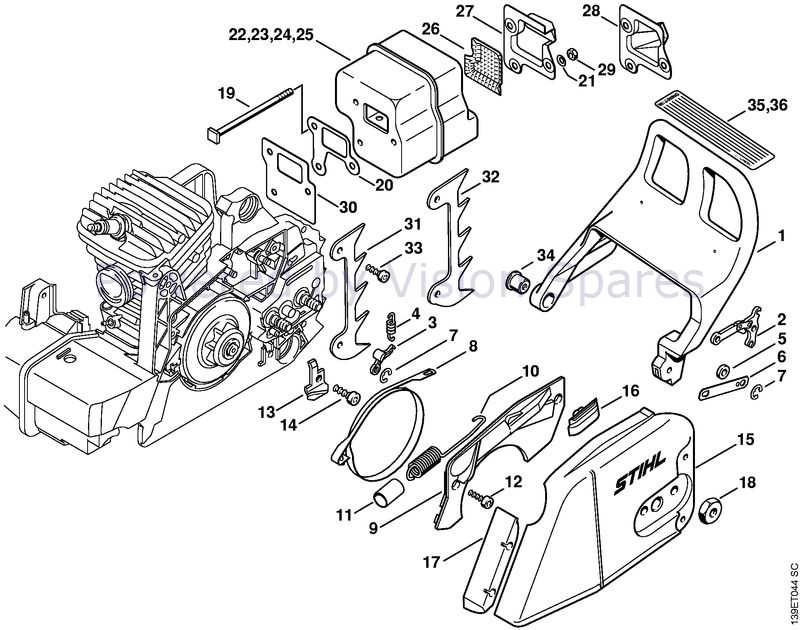 stihl 029 super parts diagram