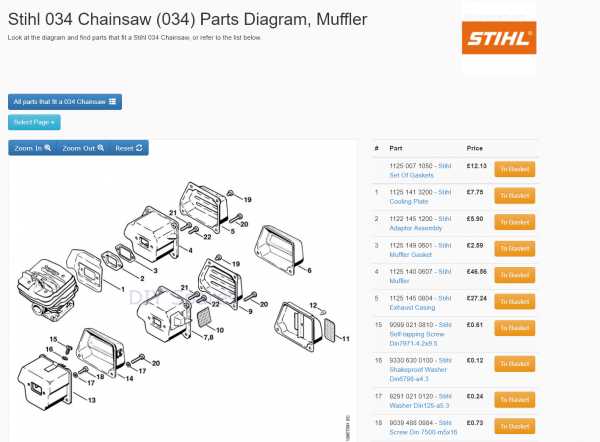 stihl 034 parts diagram