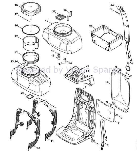 stihl backpack sprayer parts diagram