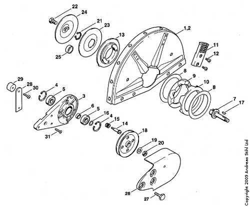 stihl concrete saw parts diagram