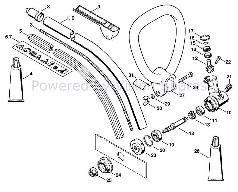 stihl edger parts diagram