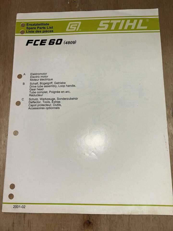 stihl fc 90 edger parts diagram