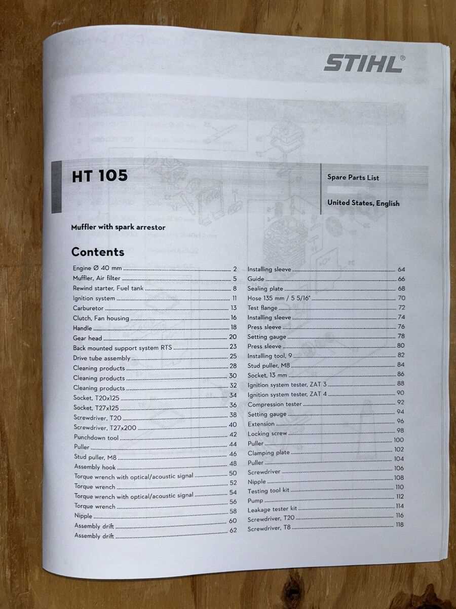 stihl ht 103 parts diagram