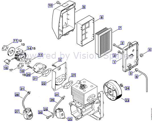 stihl leaf blower parts diagram