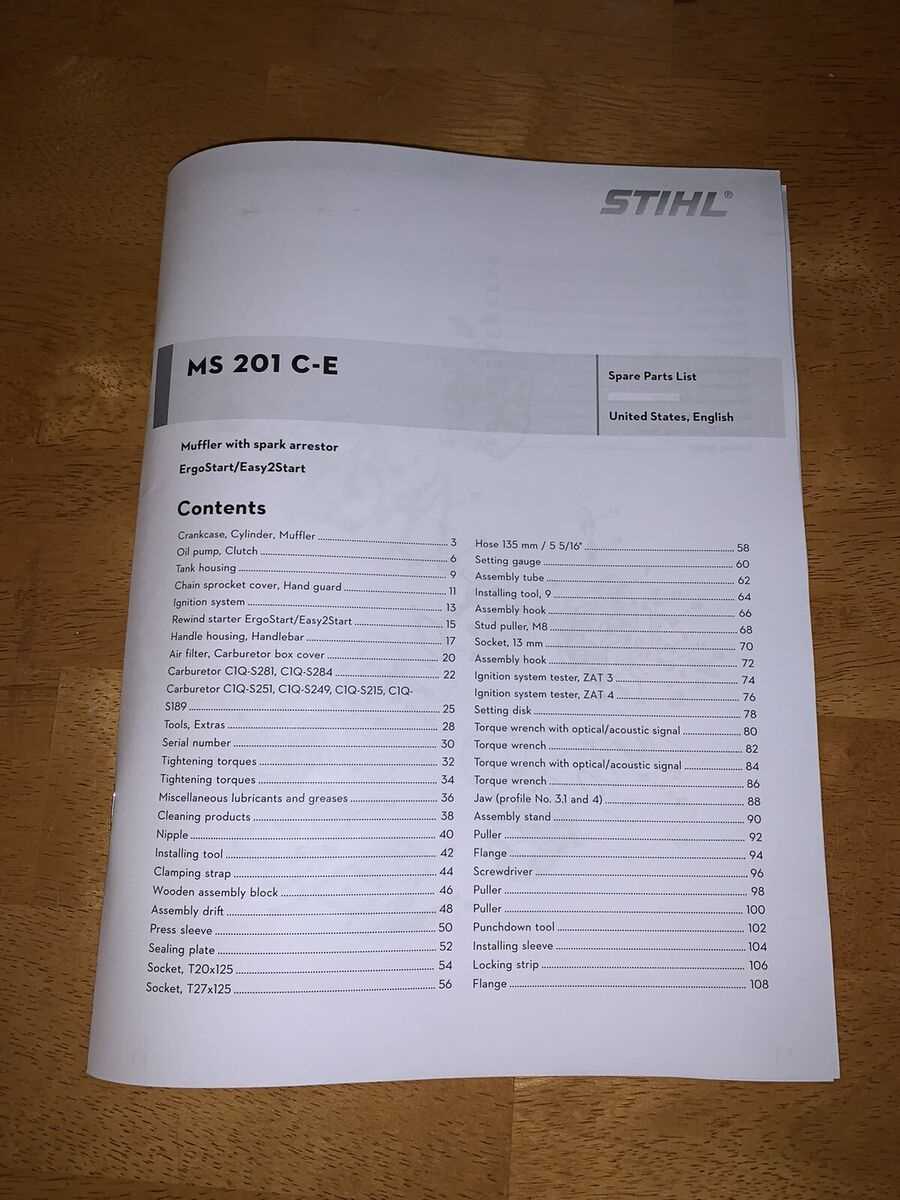 stihl ms 201 tc parts diagram