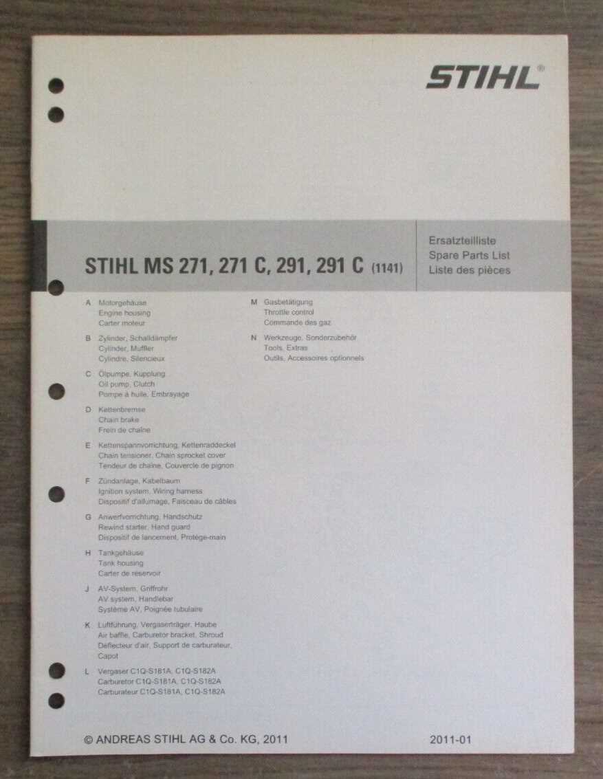 stihl ms271 parts diagram