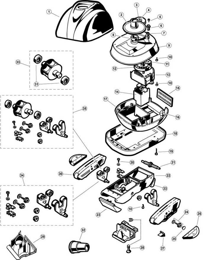 the pool cleaner parts diagram