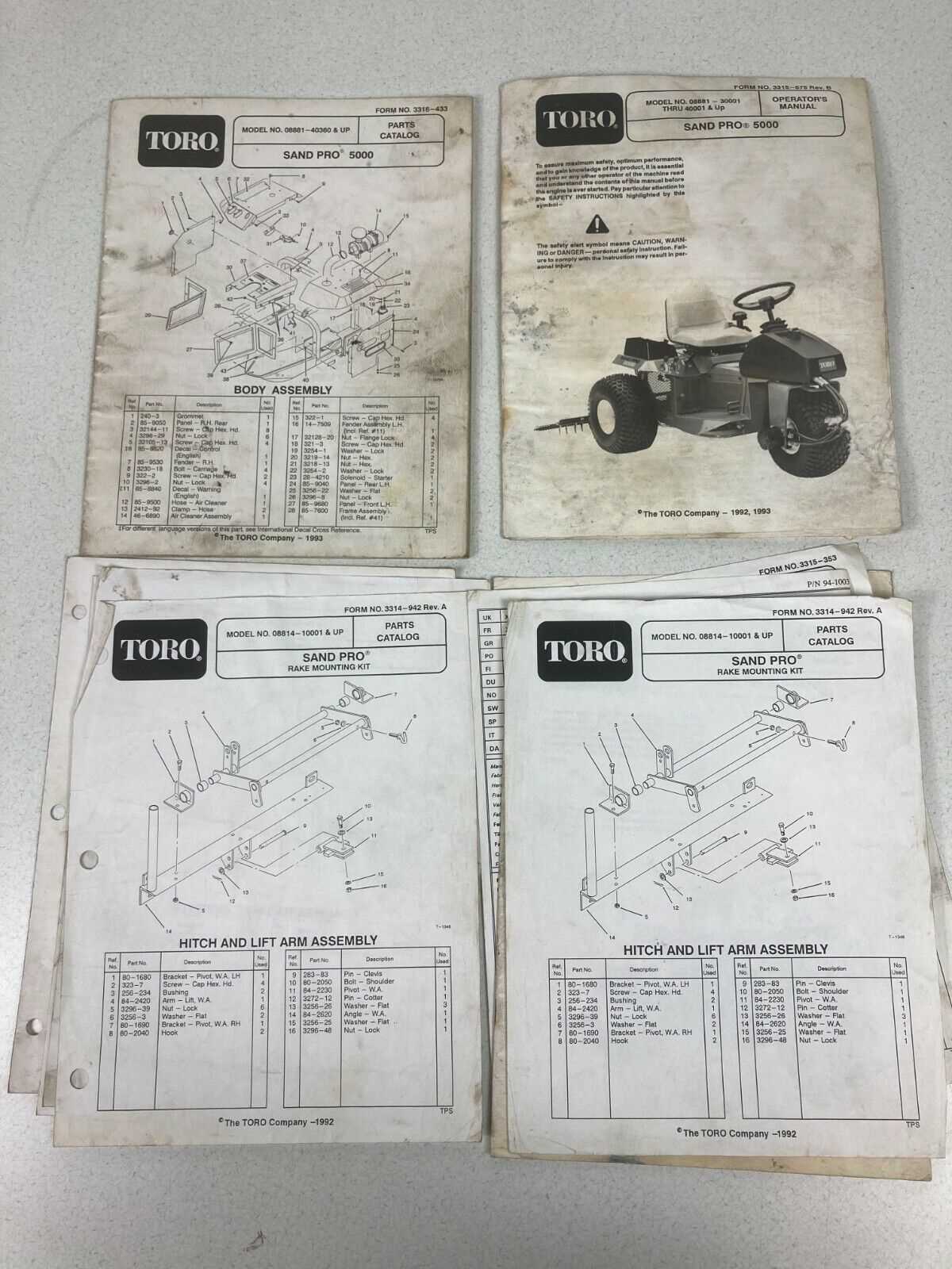 toro ss5000 parts diagram