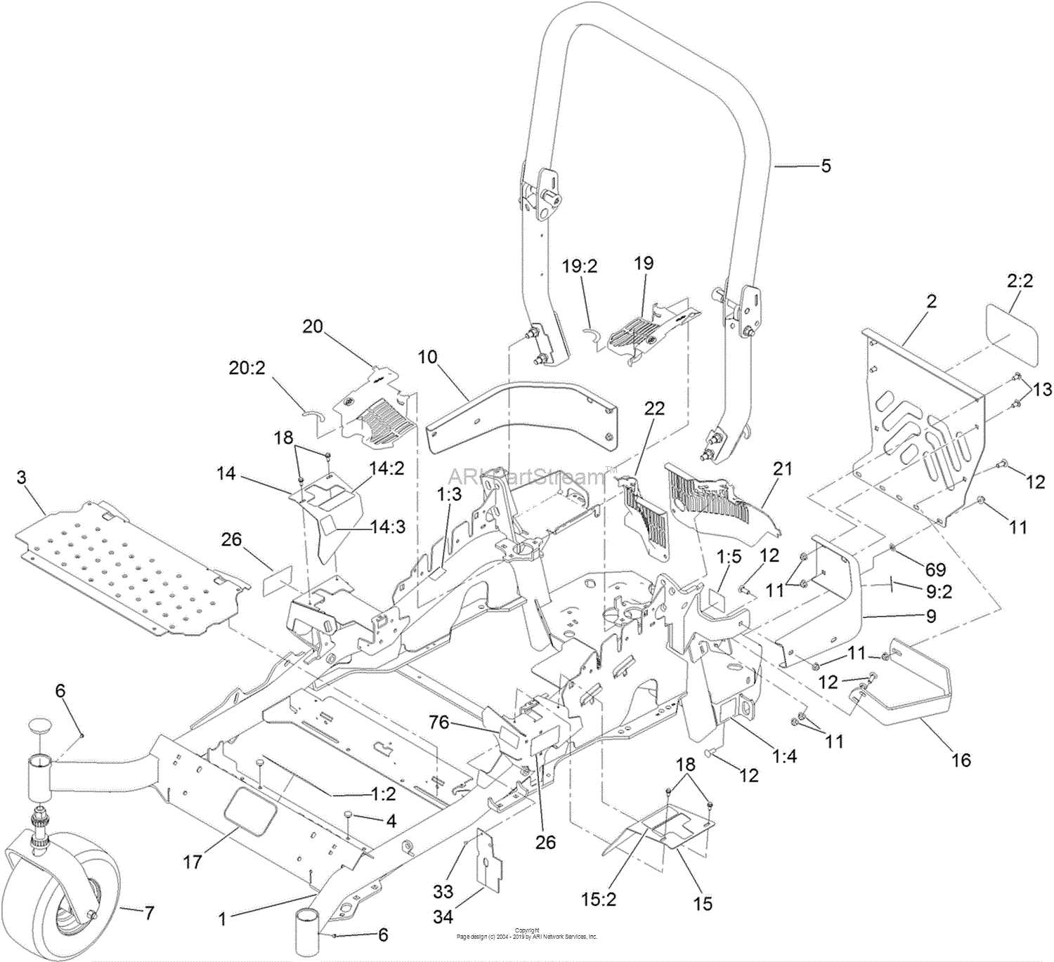 toro z master commercial parts diagram