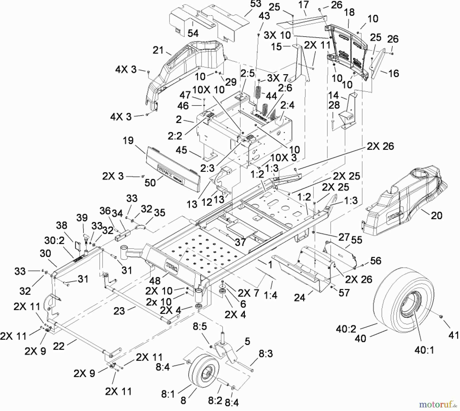 toro zero turn parts diagram