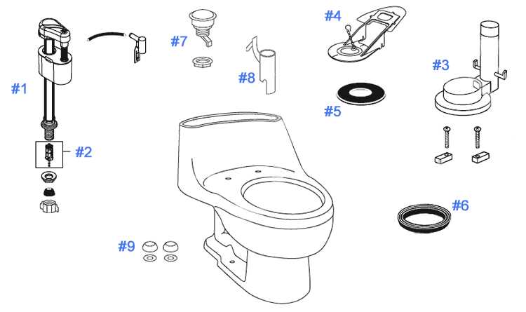 toto toilet parts diagram