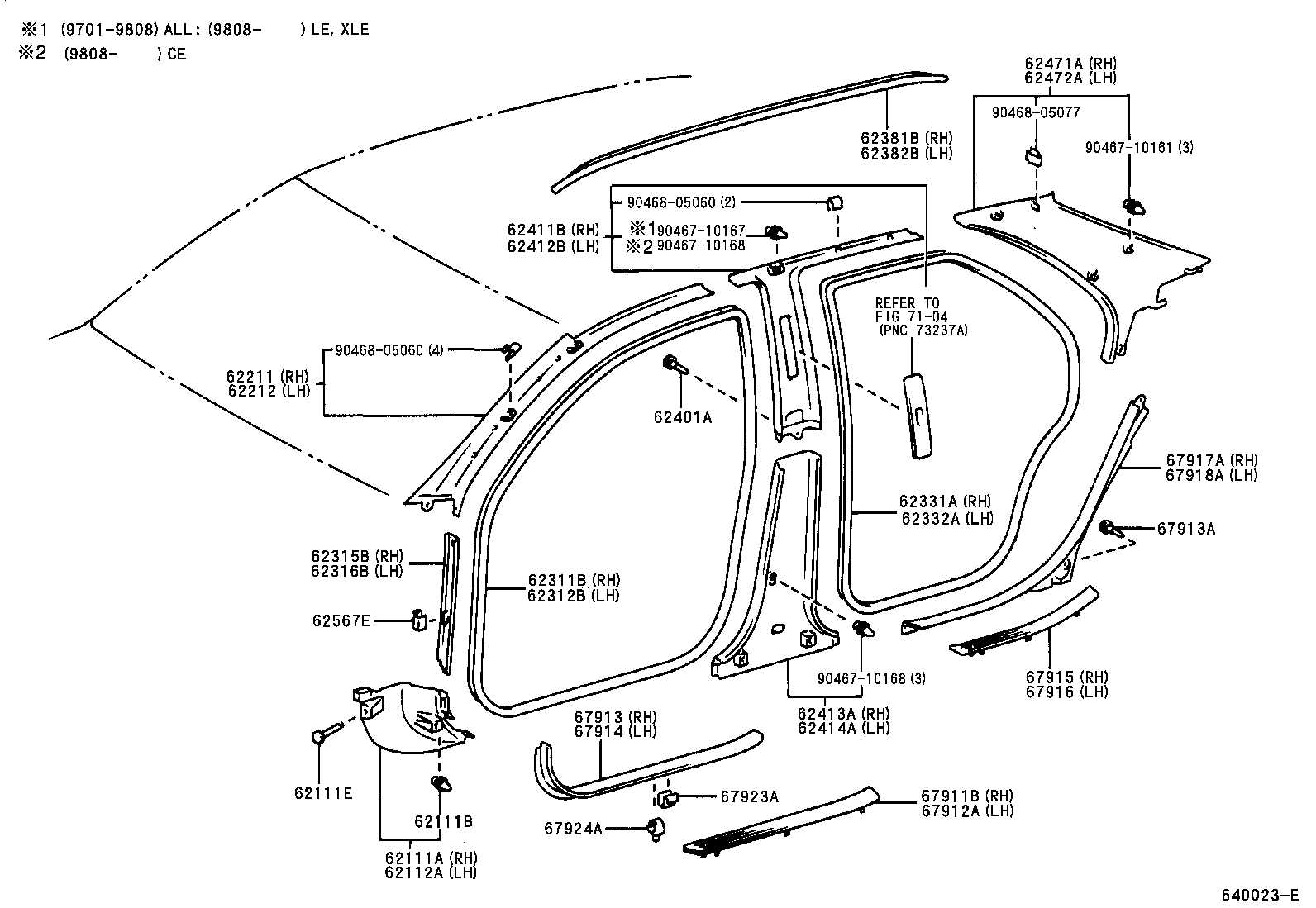 toyota camry body parts diagram