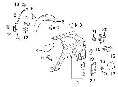 toyota highlander body parts diagram