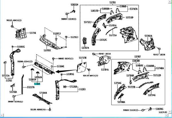 toyota highlander body parts diagram