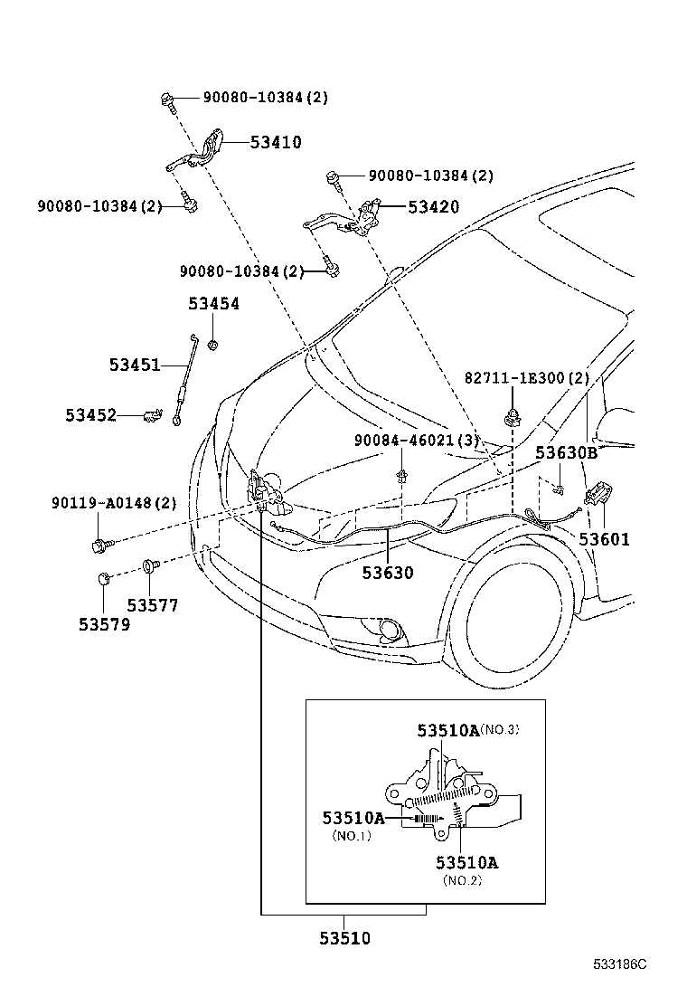 toyota sienna body parts diagram