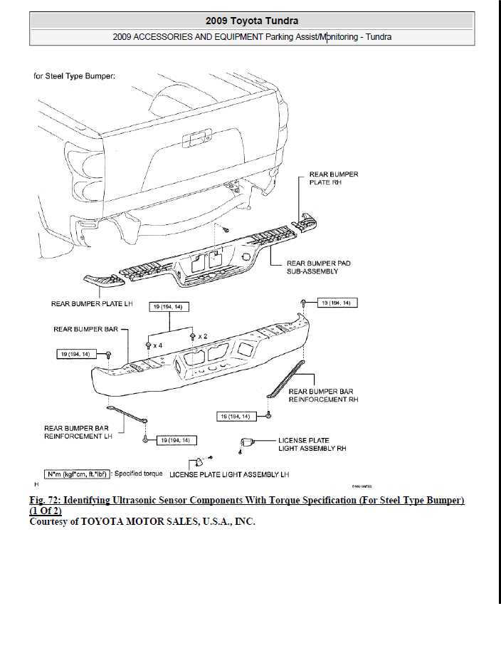 toyota tundra body parts diagram