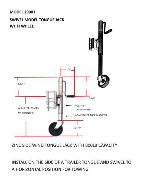 trailer jack parts diagram