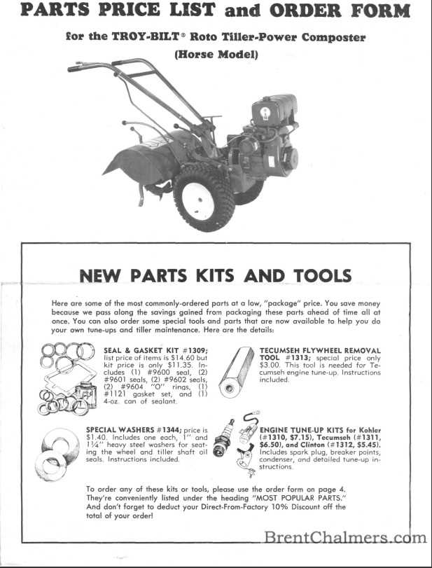 troy bilt horse parts diagram