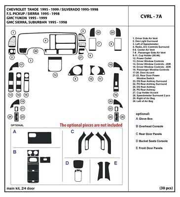 truck interior silverado interior parts diagram