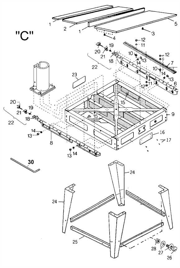 valley pool table parts diagram