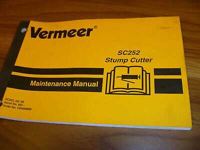 vermeer sc252 parts diagram