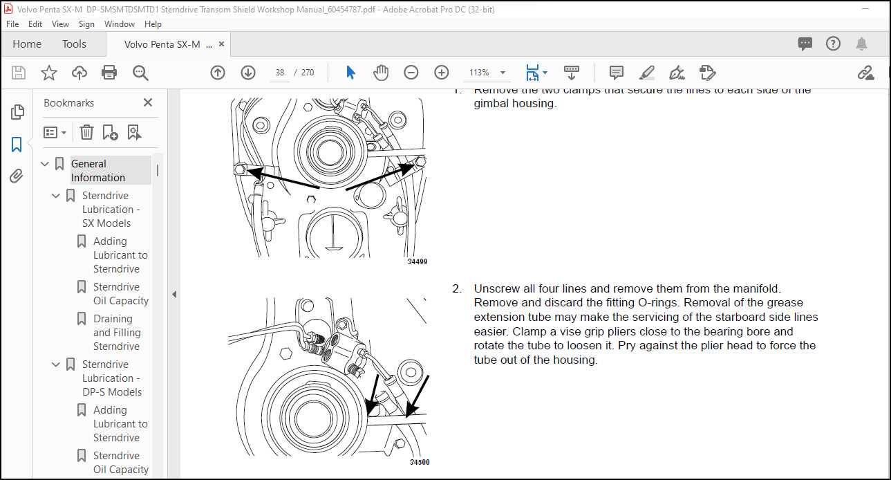 volvo penta sx m outdrive parts diagram