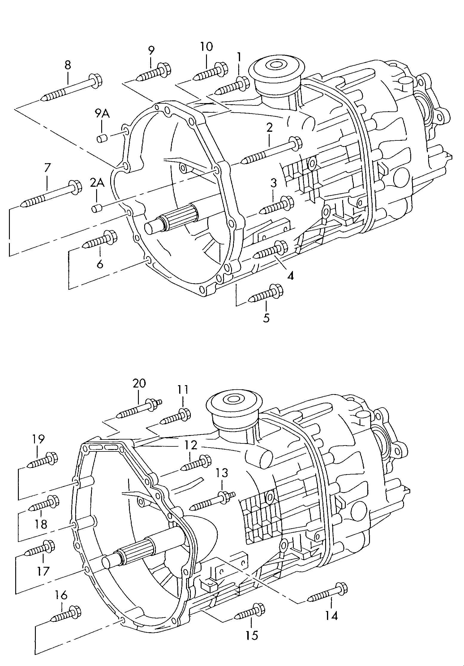 vw transmission parts diagram