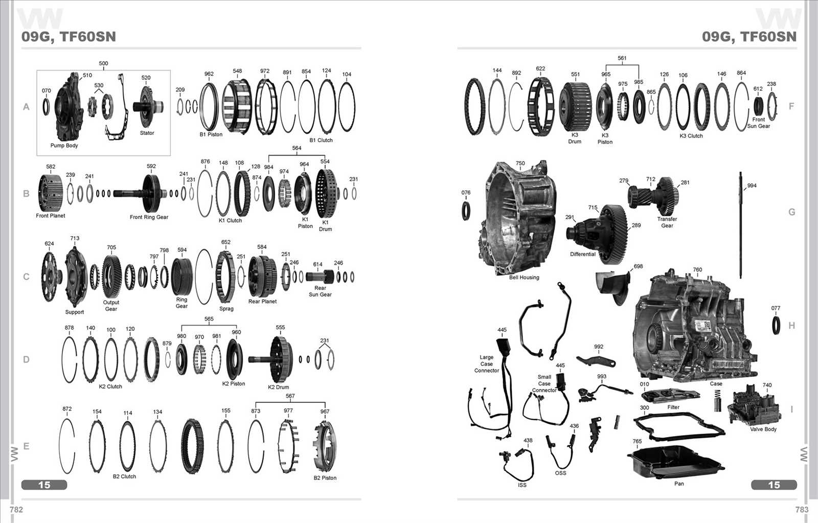 vw transmission parts diagram