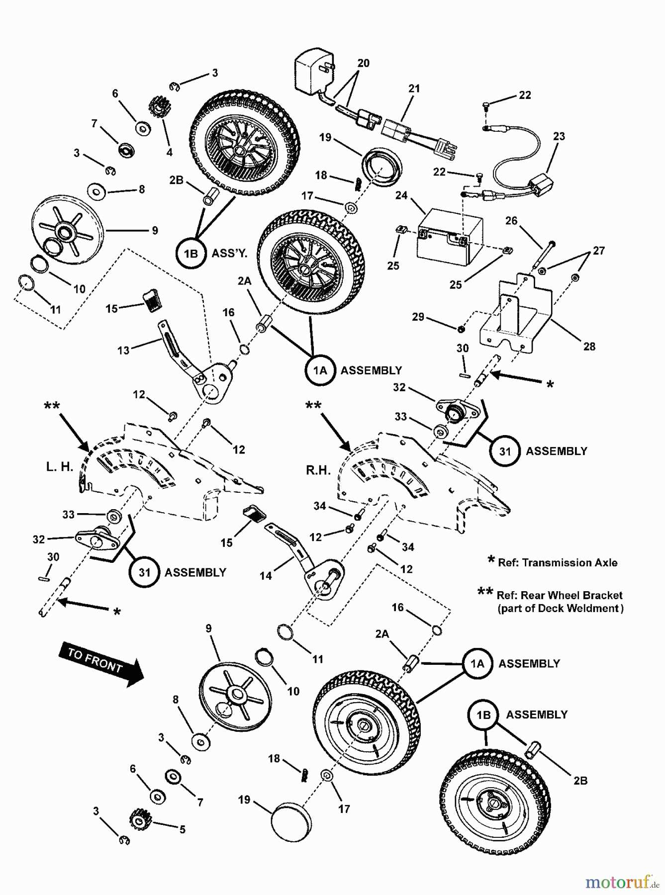 walk behind snapper self propelled lawn mower parts diagram