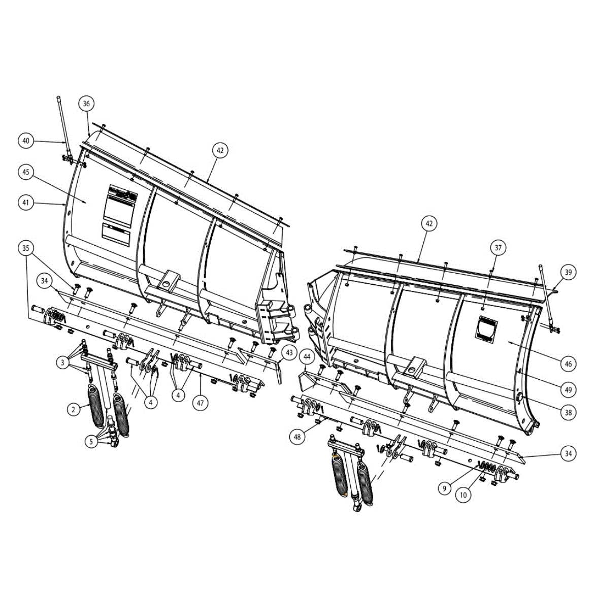 western snow plow parts diagram