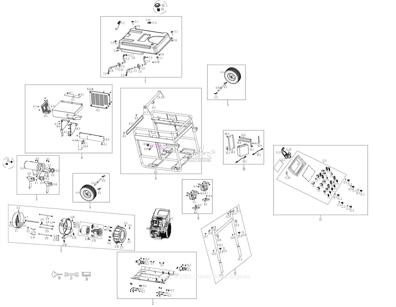 westinghouse generator parts diagram