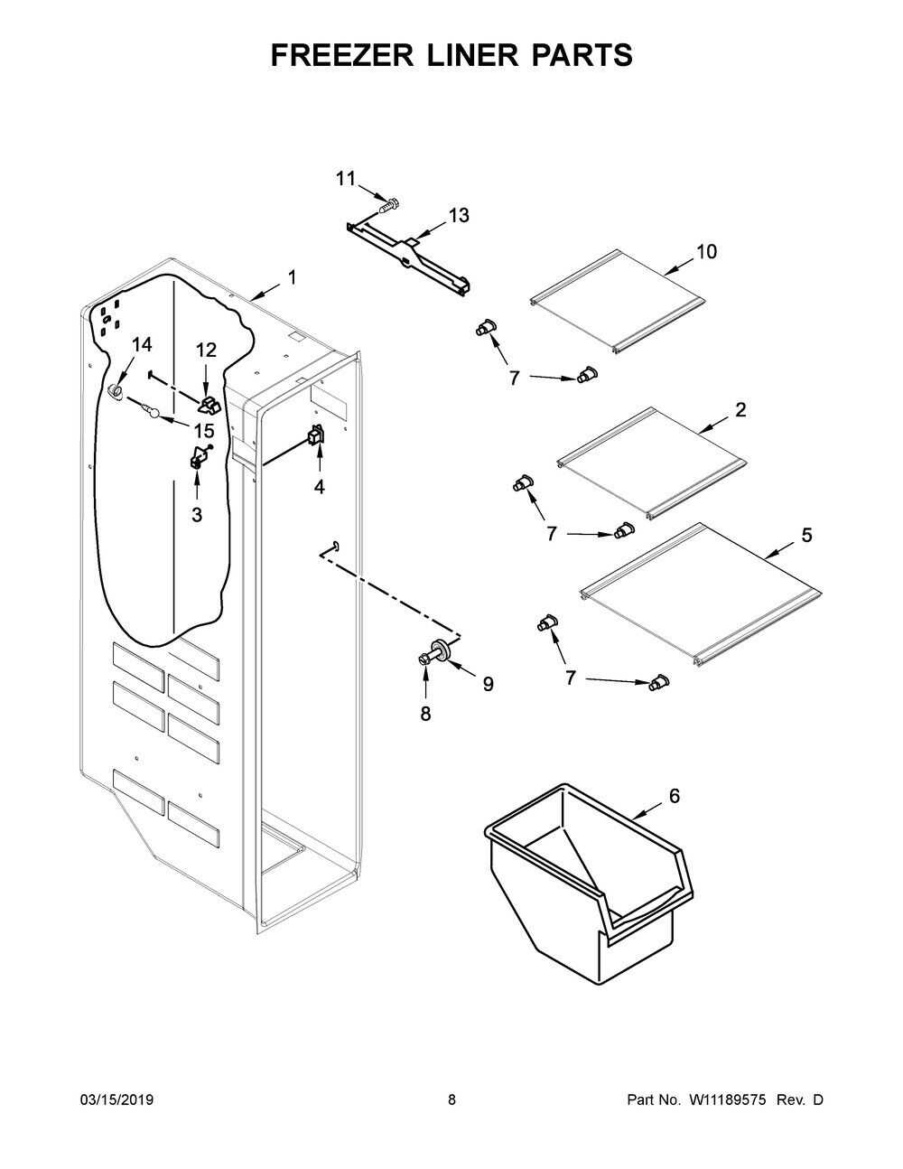 whirlpool side by side refrigerator parts diagram