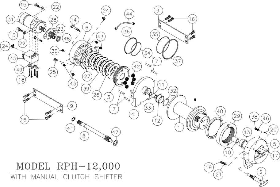 winch parts diagram