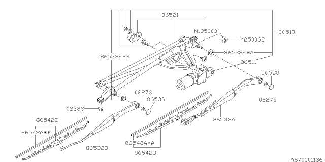 windshield wiper parts diagram