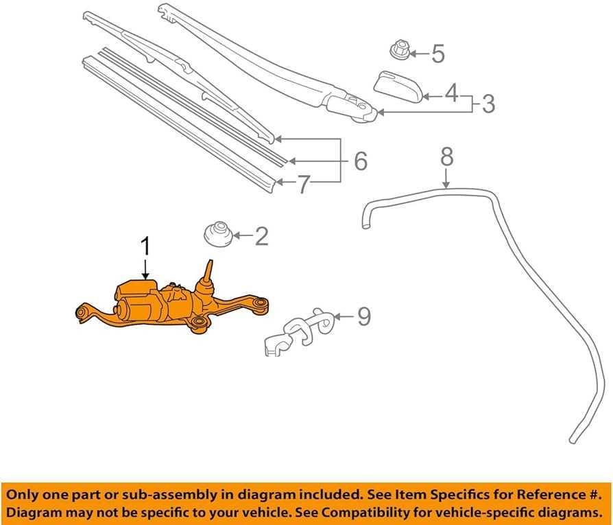 windshield wiper parts diagram