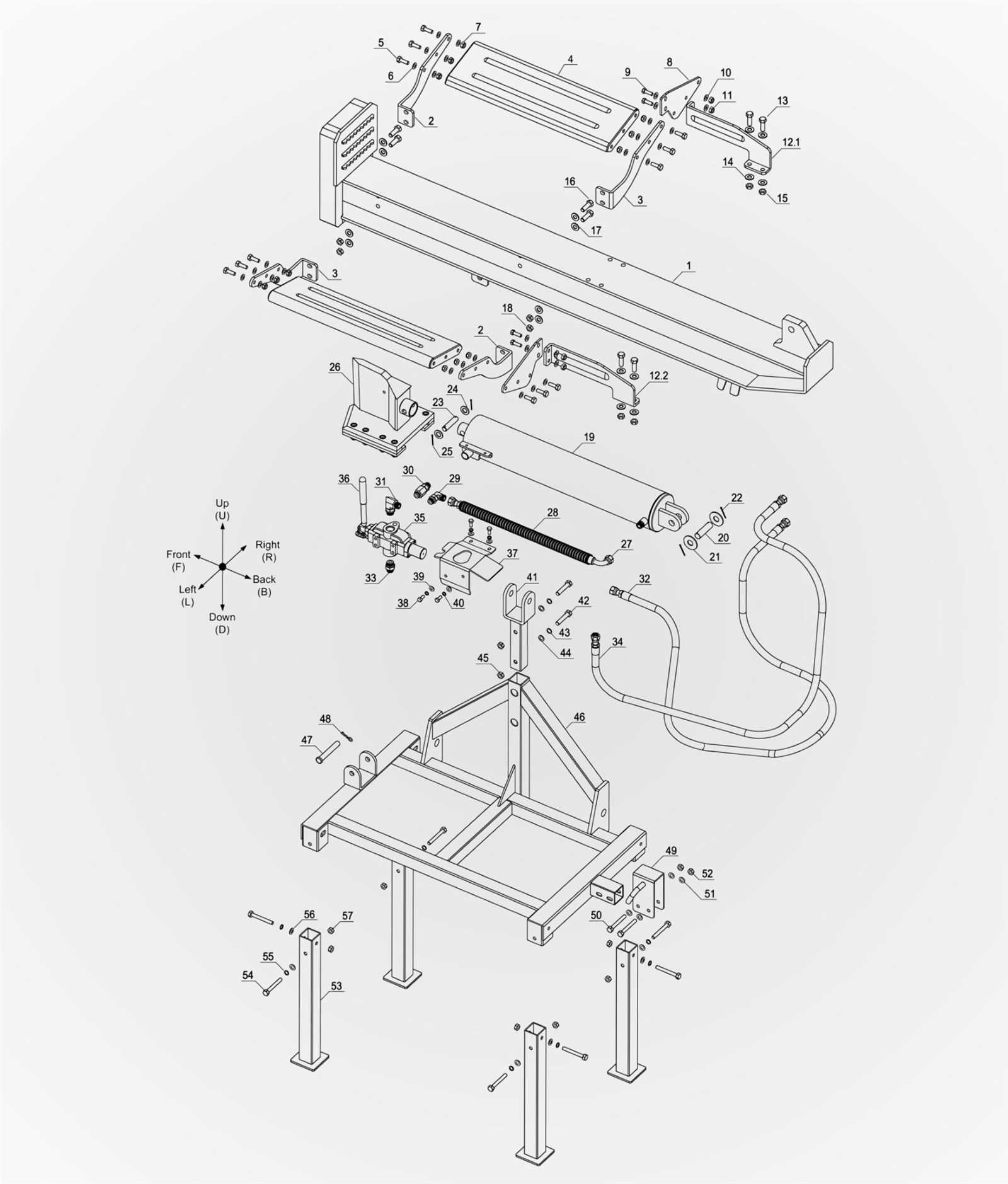 wood splitter parts diagram