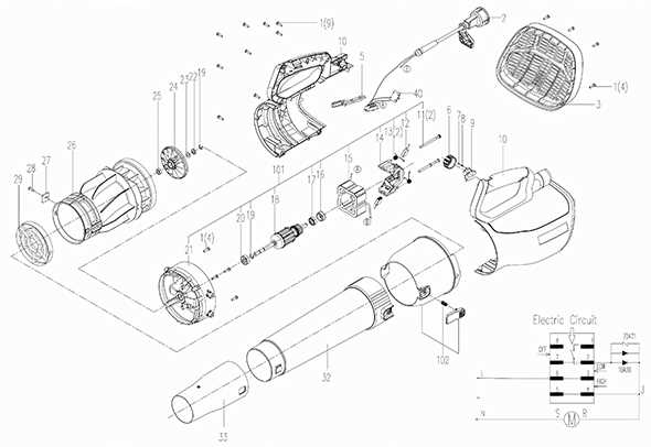 worx chainsaw parts diagram