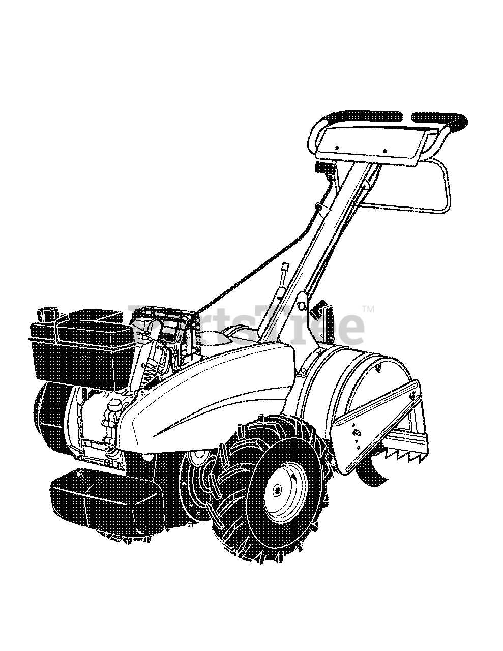 yard machine tiller parts diagram